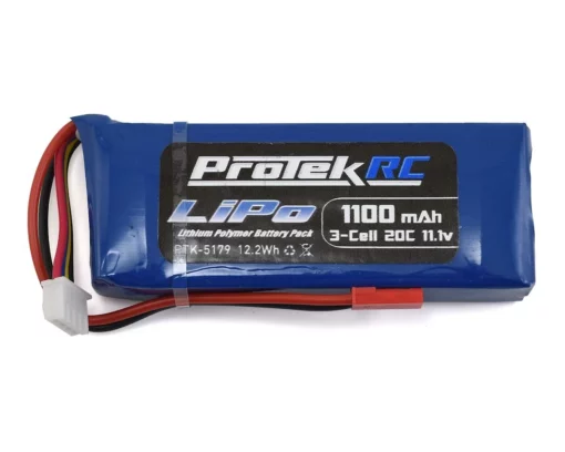 ProTek RC 3S "High Power" LiPo 20C Battery Pack (11.1V/1100mAh) (Blade SR) -ProTek RC Sales ptk 5179